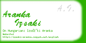 aranka izsaki business card